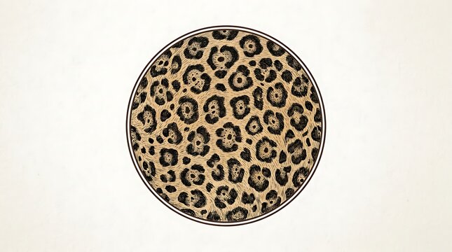 Leopard Spot Pattern Circular Badge Vector