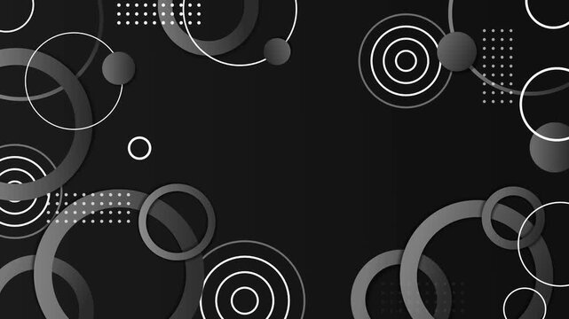 Abstract minimalist concentric circles background animation