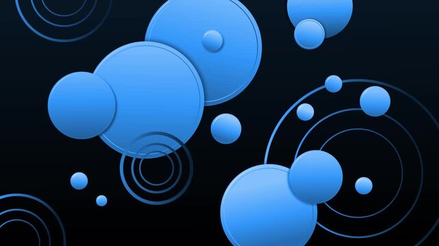 Modern geometric pattern circular abstract background animation