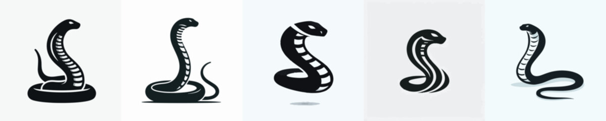 Fototapeta premium Snake Silhouette Vector Illustration