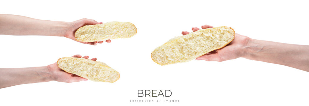Bread isolated on a white background