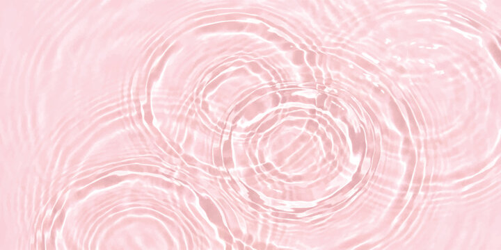 Pink water ripples on a liquid surface with soft circular waves and light reflections creating a calm texture
