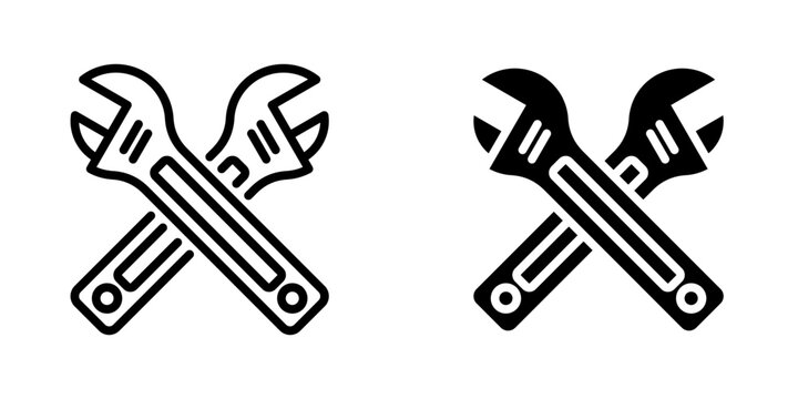 Adjustable spanner icon, element icon for design branding, print, and digital media