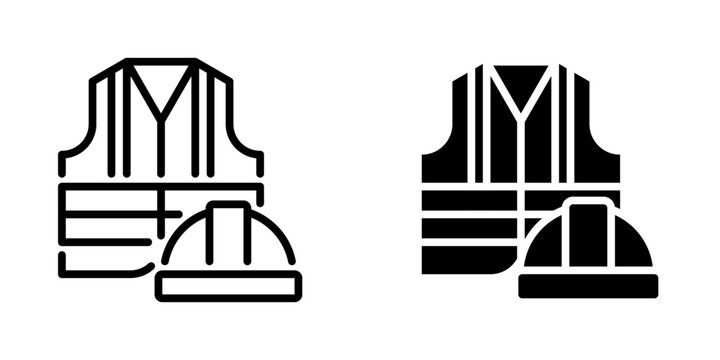 High visibility vest icon, element icon for design branding, print, and digital media