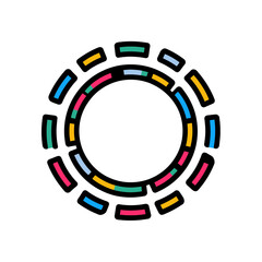 Naklejka premium Colorful Abstract Circular Design Element