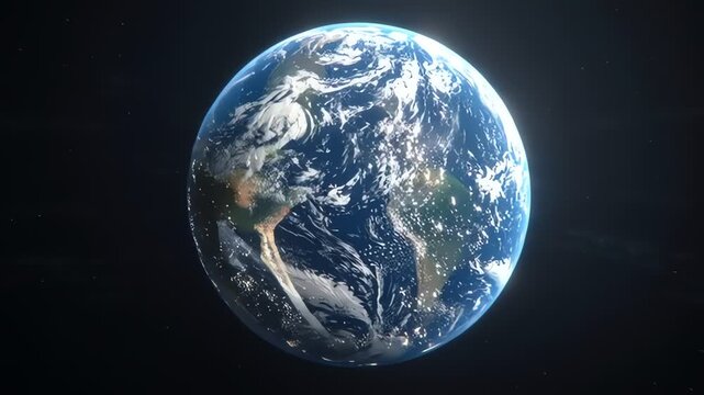 Stunning View of Planet Earth from Space Orbit.