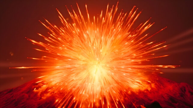 Dramatic explosion scene