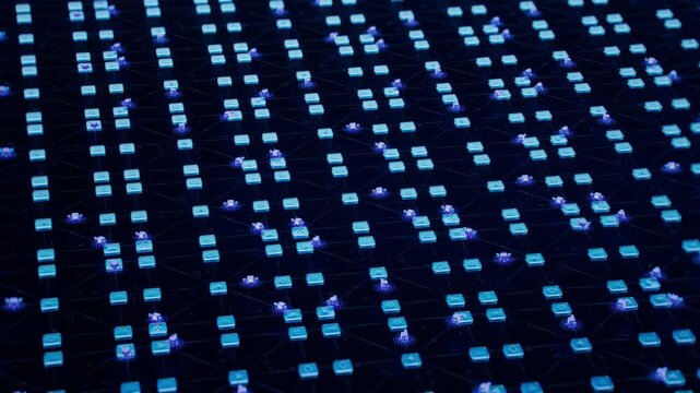 Dynamic 3D Animation: Neural Network where Charming AI Agent Execute Tasks, Perform Research and Process Automation. Agentic AI Platform Where Autonomous Agents Working Together to Achieve Goals