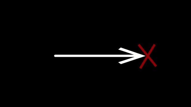 White wiggly hand drawn pointing sketch arrow icon on alpha