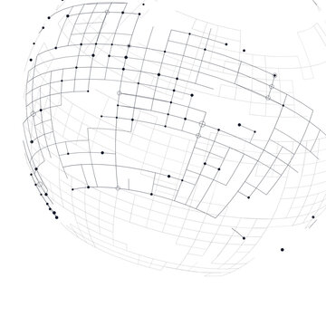 Monochrome Futuristic Data Globe