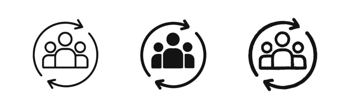 Personnel Rotation and Team Lifecycle Management Icons