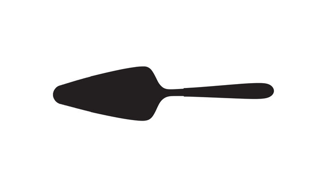 Cake server silhouette on a white background