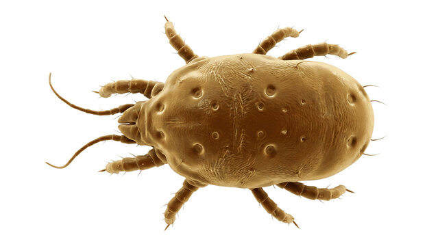Mite micrograph isolated on transparent background png