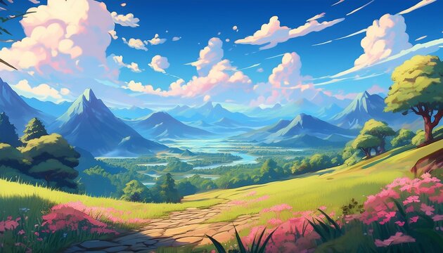 nice landscape theme for anime wallpaper