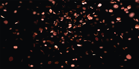 A shiny 3d animation featuring red and black space with bright magic stars and golden Christmas lights for a holiday celebration night © Hena Akter