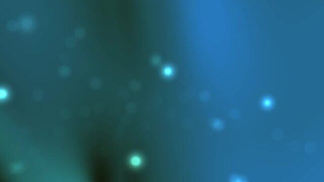Abstract blurred blue and teal background with scattered bright lights, ideal for digital art collages or artistic web designs.