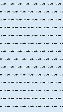 かわいいクジラが泳ぐ夏の海ループ背景