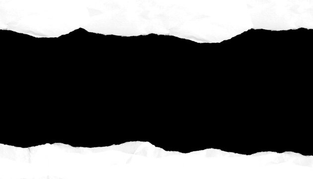 Torn Paper Edge Pattern on Black Background
