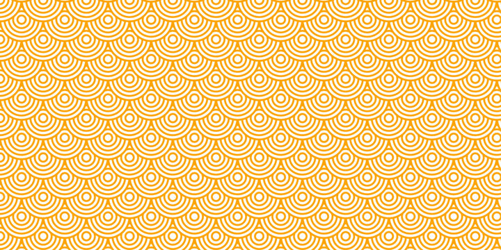 seamless pattern with circles brown overlap swirl fabric vector overlapping textile background.