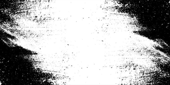 Black and white grunge texture background with distressed grainy effect and copy space benner poster eps10
