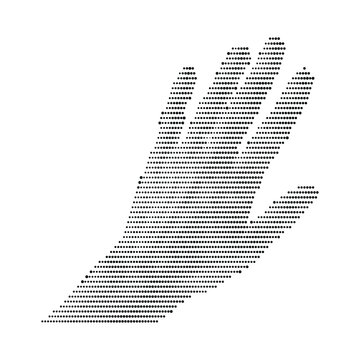 Binary code forming a heart shape on dark screen