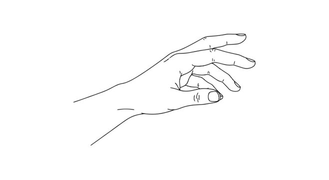 Hand holding a tick isolated on transparent background, Vector