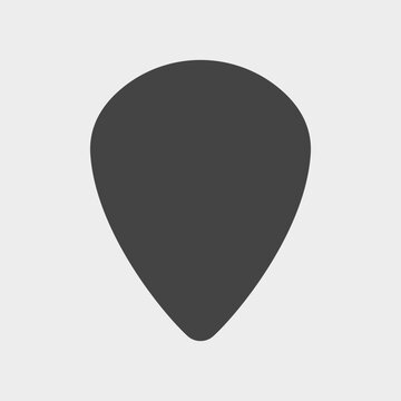 Guitar pick standart shape. Plectrum icon
