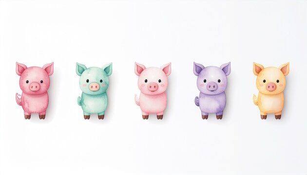 かわいい子ブタのイラスト