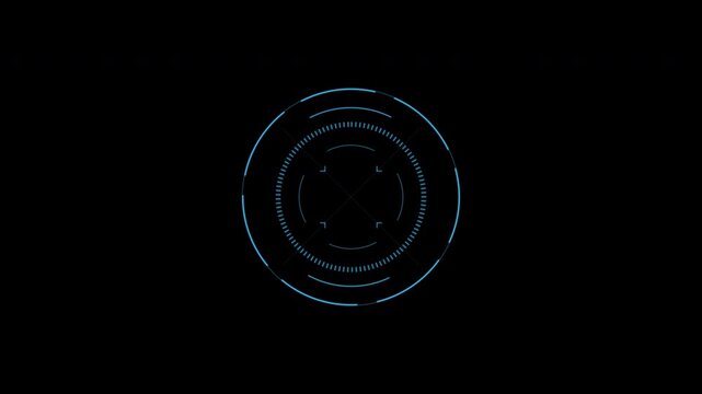 Hud ui futuristic circular target interface