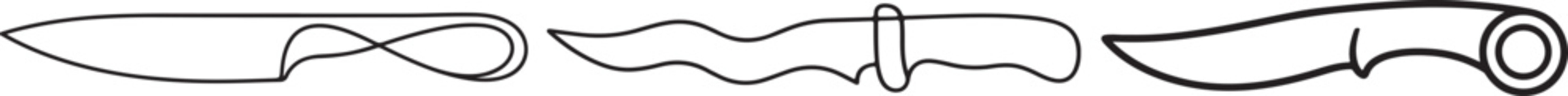 Qurbani knife icon with minimal blade symbol for Eid al Adha monoline vector design