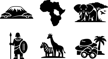 Obraz premium Tanzania vector line icon 