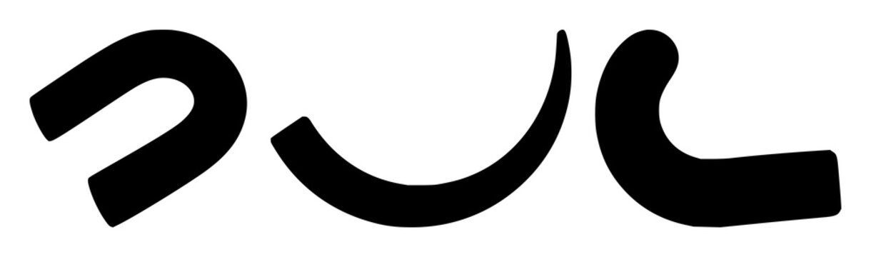 Magnet set with black silhouette on white background featuring magnetic, metallic, handle style with attraction and repulsion
