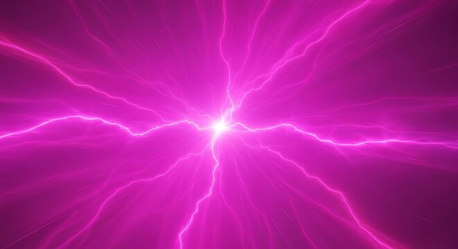 Vibrant pink lightning bolt explosion with dynamic gradient glow