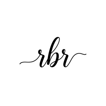 Elegant Calligraphy RBR Initials Logo Design - Monogram Typography