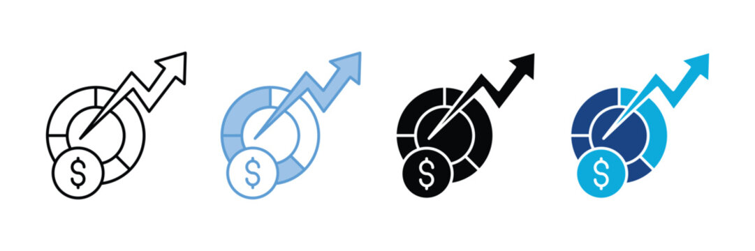 Market Penetration Icon Set Multiple Style Collection