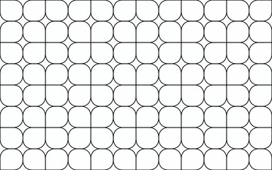 Obraz premium Black geometric pattern on white background abstract design repeating shapes minimalist art