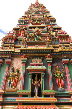 (Tempio di Kaylasson) Port Louis, il tempio colorato di Mauritius. Africa orientale.
