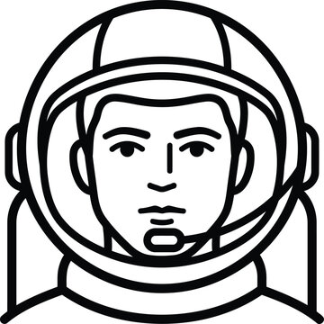 Astronaut wearing a spacesuit helmet and visor