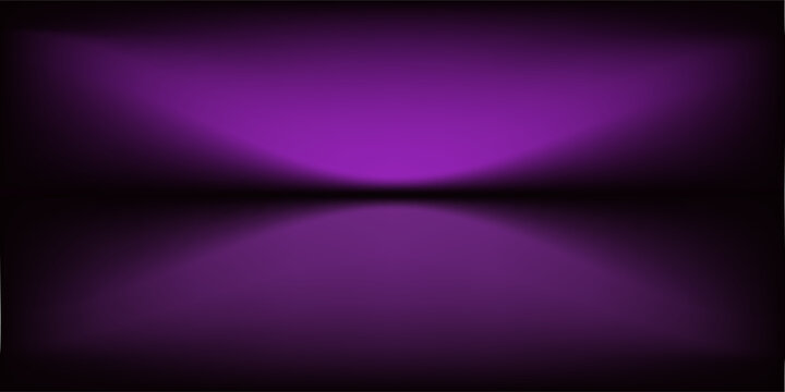 Abstract gradient podium background. Violet, purple and lilac empty 3d studio backdrop. Clean scene for product presentation mockup template. Vector illustration.