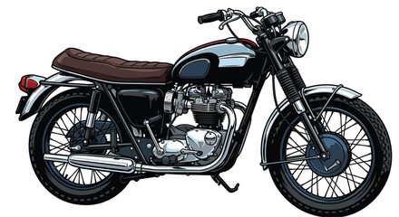 Fototapeta premium classic motorbike vector image