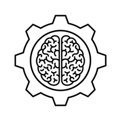Fototapeta premium Brain Gear Innovation Business Concept