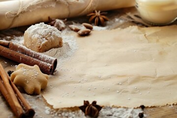 Fototapeta premium culinary recipe, background, cooking ingredients (2)