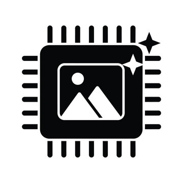 Chip Photo Processing Icon Commercial