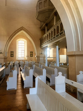 Interior of St Simons Church Valmiera Latvia