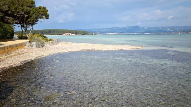 Landscape in the Petit Gaou island, Var, South of France