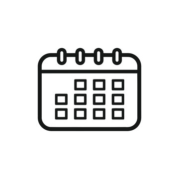 Calendar Line Art Icon Vector Illustrator