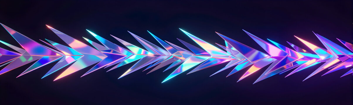 Elongated shards swept across a horizontal plane, creating a striking visual effect suitable for banners