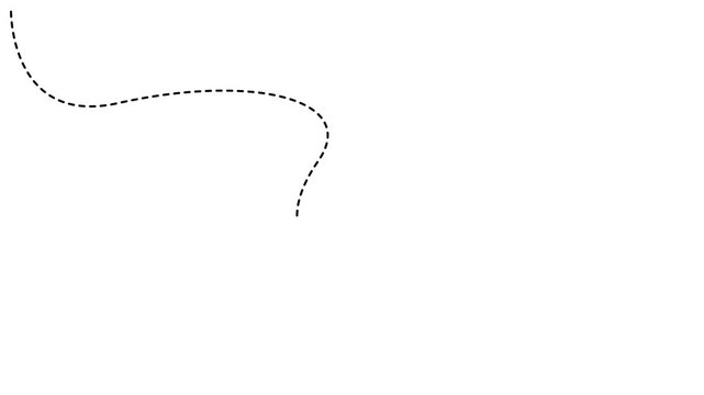 Abstract dotted line animation motion background, motion dotted line, dashed line