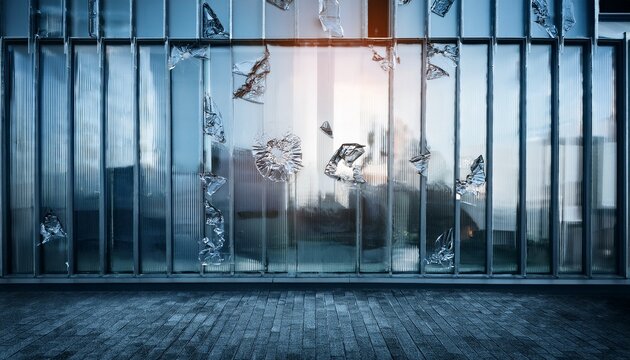 bulletproof glass for home and office wall bullet resistant glass house material for safety and protection anti thief resistant to penetration curtain wall concept image for crime investigation