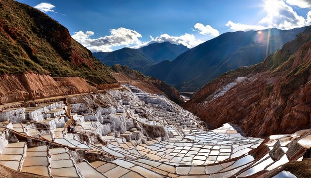 terraced salt pans in maras